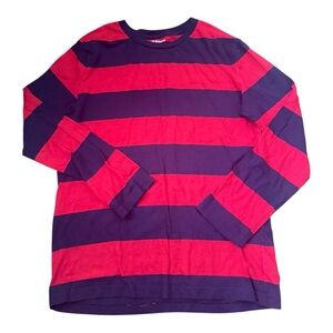 Old Navy Boys XL Red and Black Striped Long Sleeved Shirt